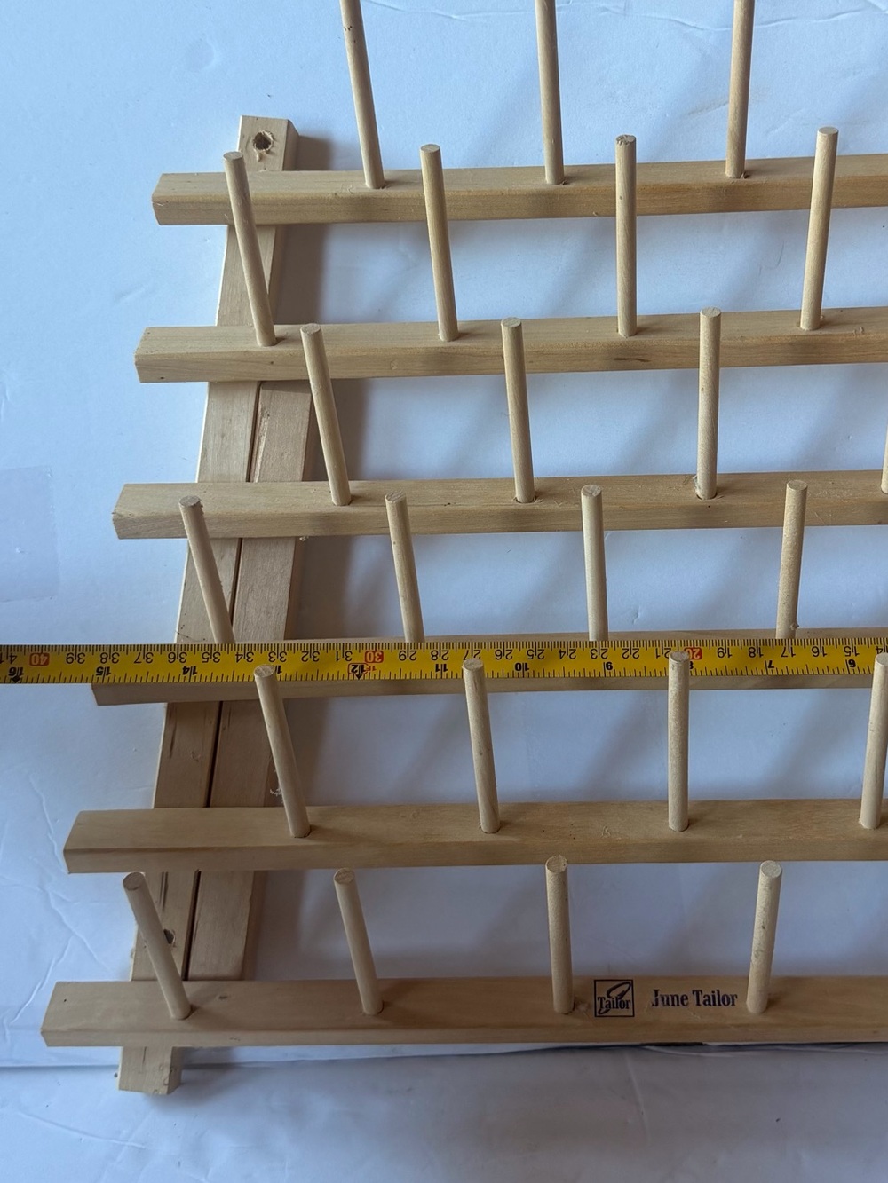 Natural Wood Multi-Peg Wall Rack - Picture 3 of 7